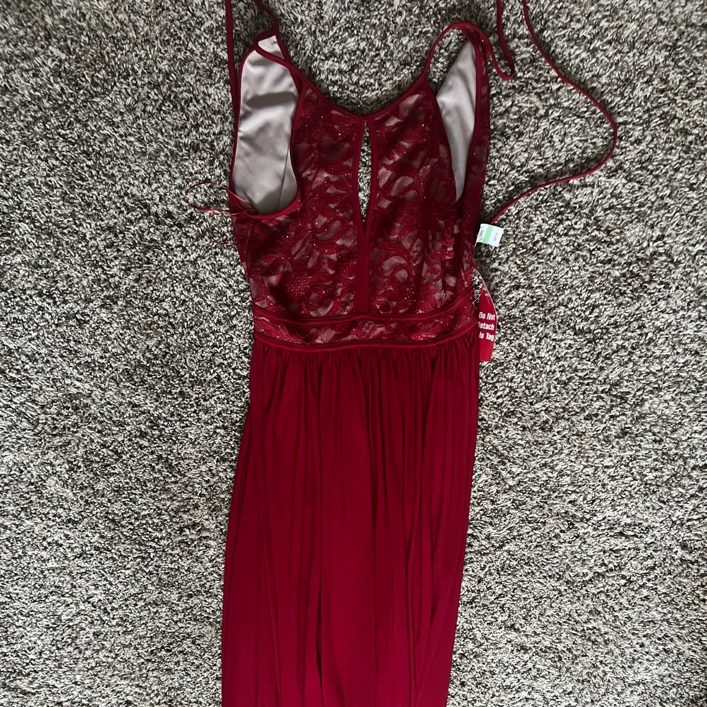 Red Floor Length Dress